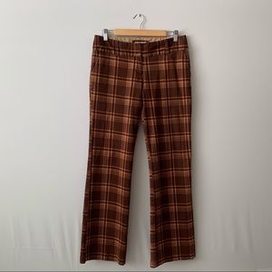 70s vintage plaid flare pant